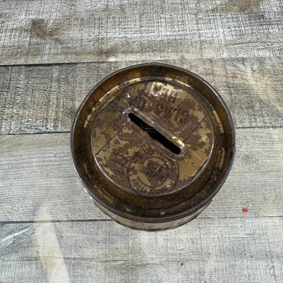 Vintage Classic Bear Tin Piggy Bank Container - Picture 7 of 10